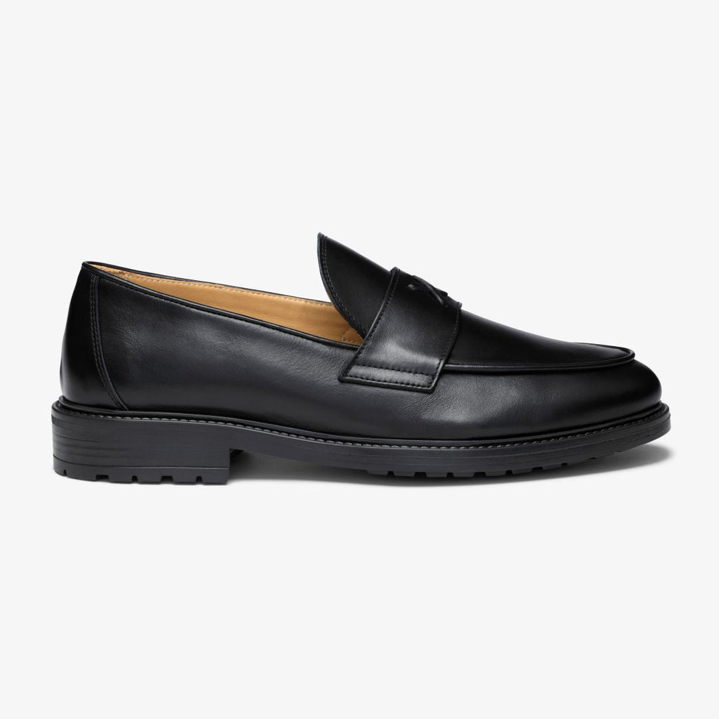 Men's Black Leather Lug Centesimo Del Toro Shoes