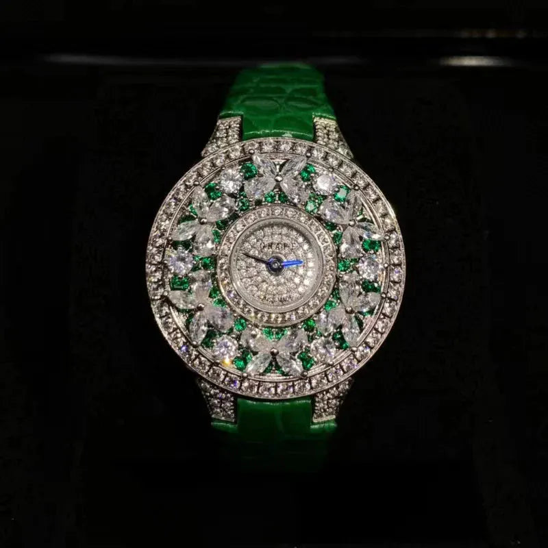 Luxury Colorful Women’s Quartz Watch | Elegant Jewel Bracelet Timepiece