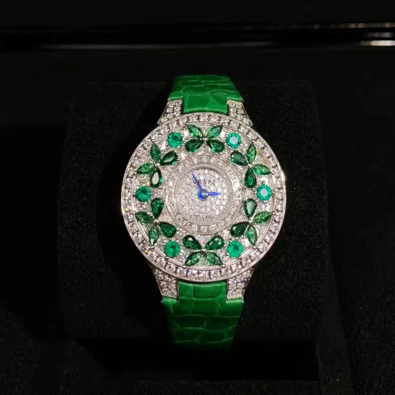 Luxury Colorful Women’s Quartz Watch | Elegant Jewel Bracelet Timepiece