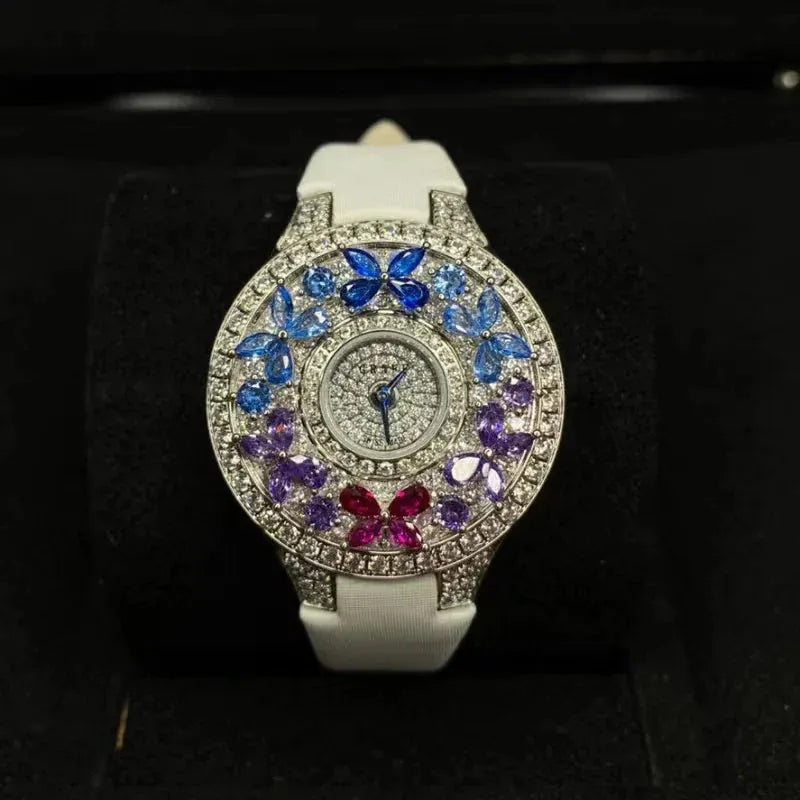 Luxury Colorful Women’s Quartz Watch | Elegant Jewel Bracelet Timepiece