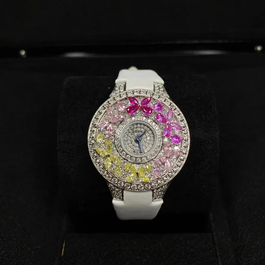 Luxury Colorful Women’s Quartz Watch | Elegant Jewel Bracelet Timepiece
