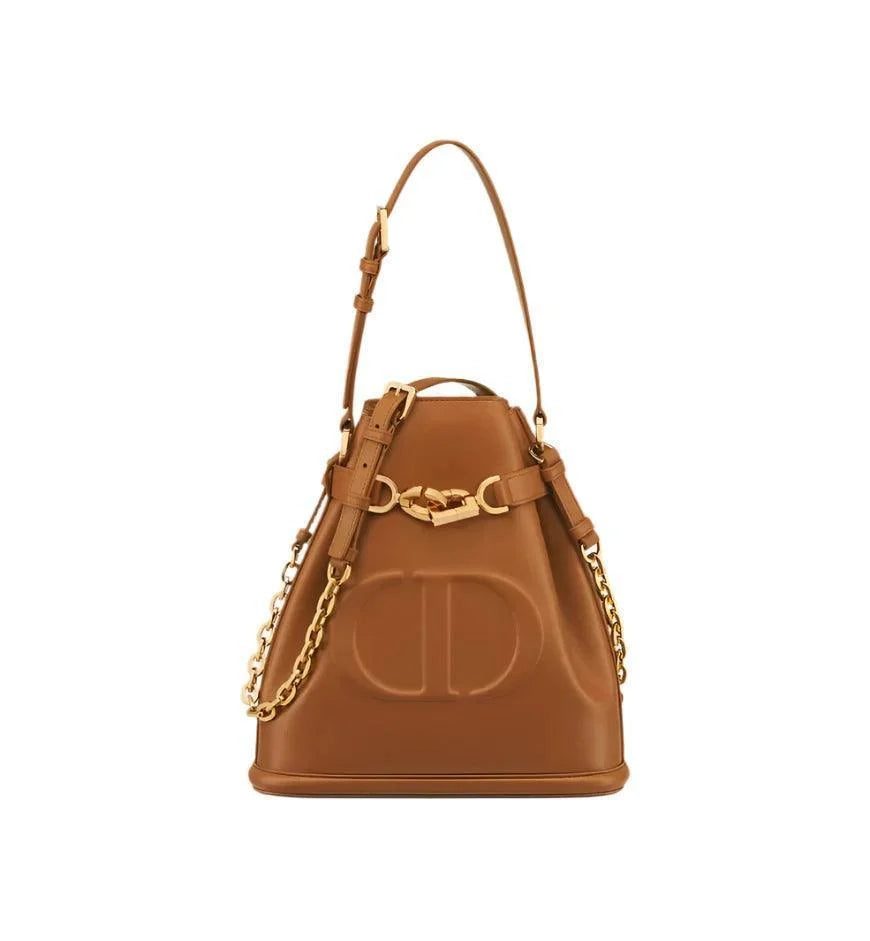 Medium C'est Dior Bag Golden Saddle CD-Embossed Calfskin Banlieue91