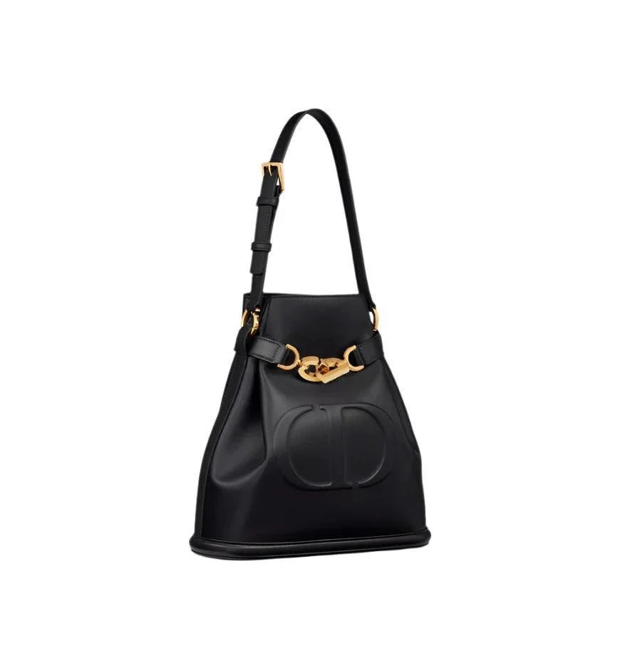 Medium C'est Dior Bag Golden Saddle CD-Embossed Calfskin Banlieue91