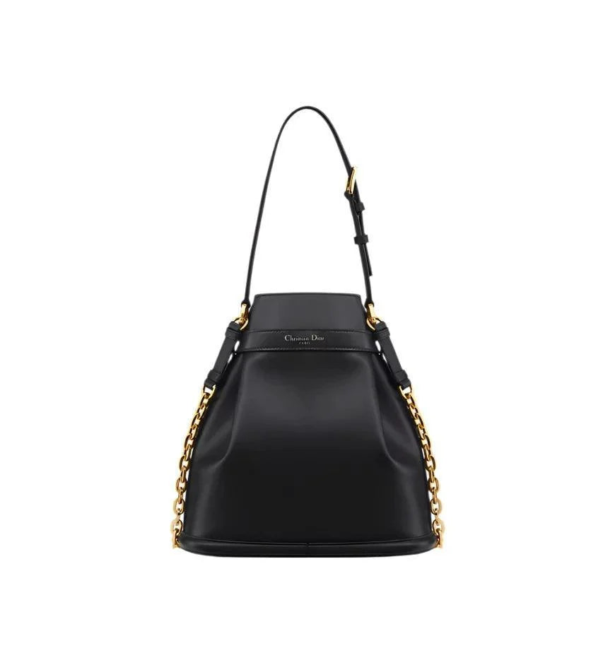 Medium C'est Dior Bag Golden Saddle CD-Embossed Calfskin Banlieue91