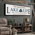 Personalized Lake Life Sign Tailored Canvases