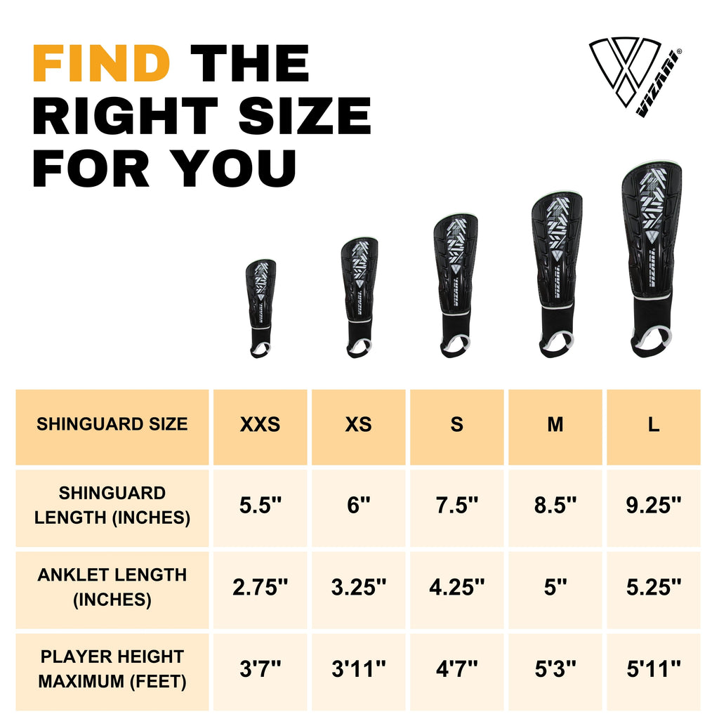 Vizari Malaga Soccer Shin Guards for Youth & Adults -Lightweight Ankle Protection – Blue/Green Vizari Sports