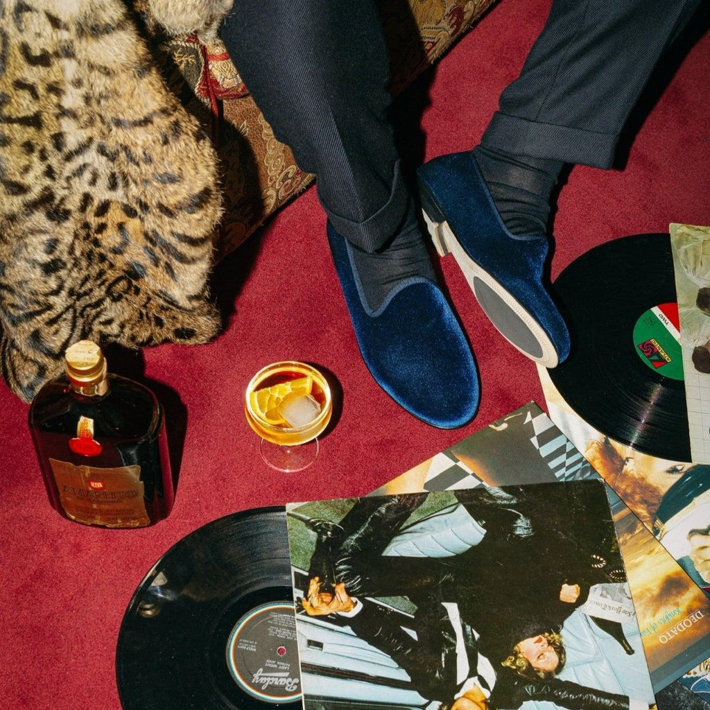 Men's Blue Velvet Slipper II Del Toro Shoes