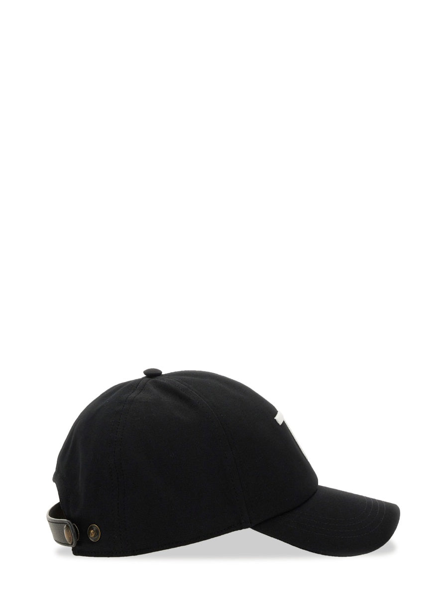 TOM FORD Men's Classic Cotton and Leather Hat