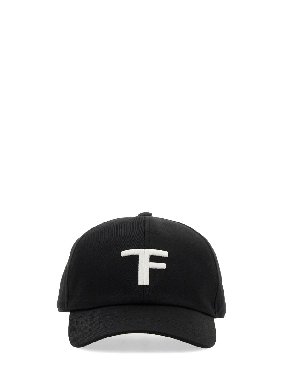 TOM FORD Men's Classic Cotton and Leather Hat