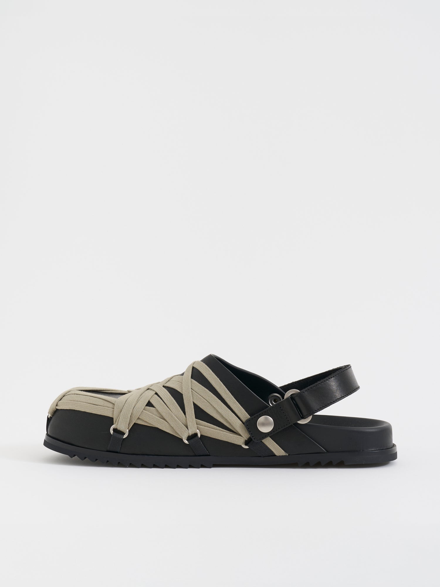 RICK OWENS Flat Granola Leather Sandals for Men Banlieue91