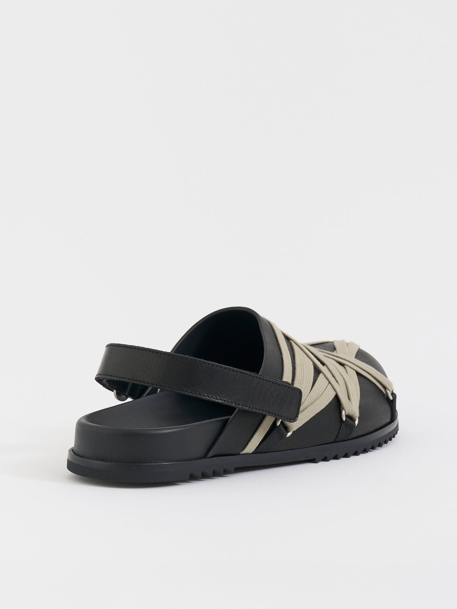 RICK OWENS Flat Granola Leather Sandals for Men Banlieue91