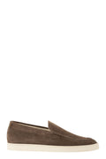 BRUNELLO CUCINELLI Chevron-Effect Suede Moccasin Trainers Banlieue91