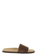 BRUNELLO CUCINELLI Flat Suede Sandals for Men Banlieue91
