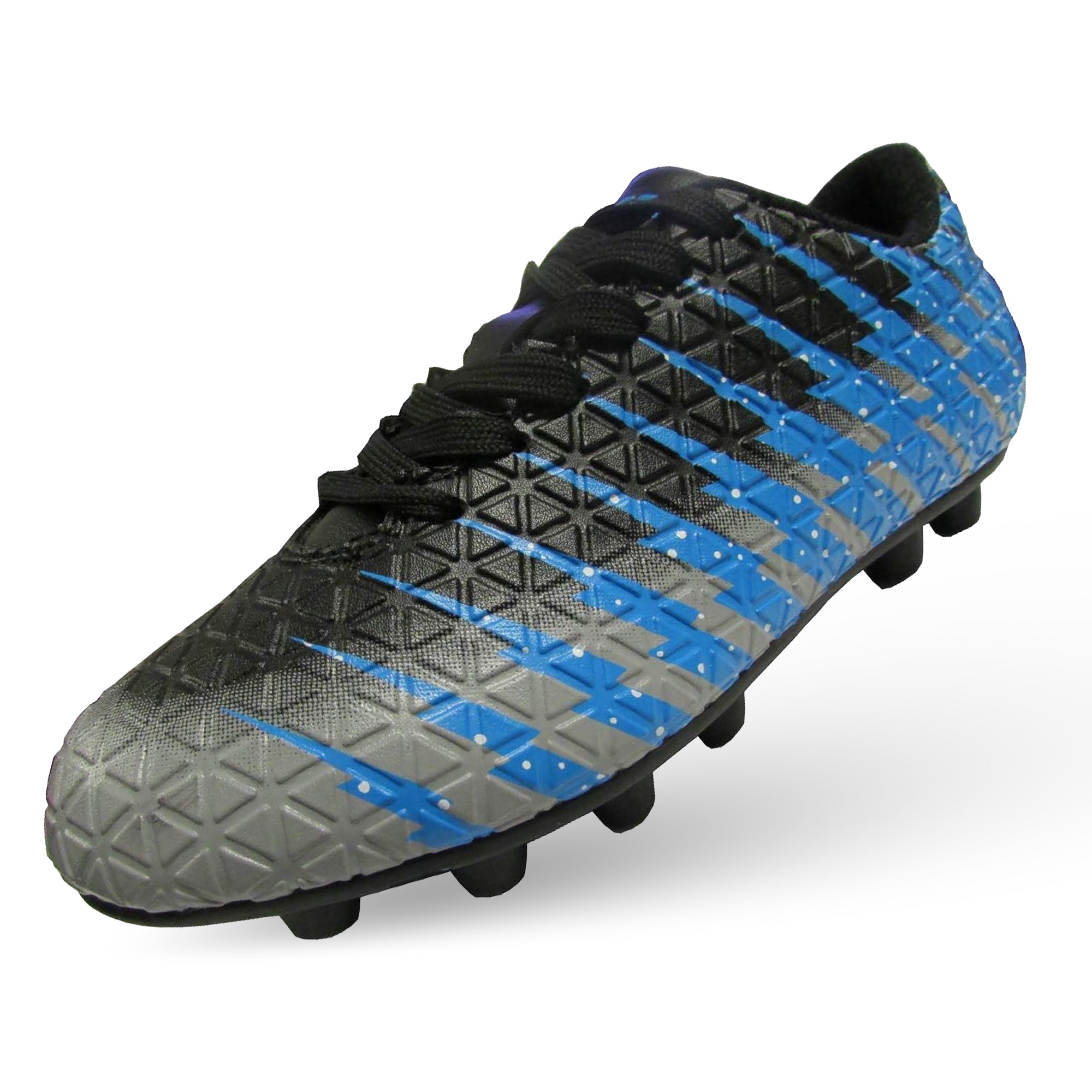 Bolt Firm Ground Soccer Shoes -Black/Sky/Silver Vizari Sports