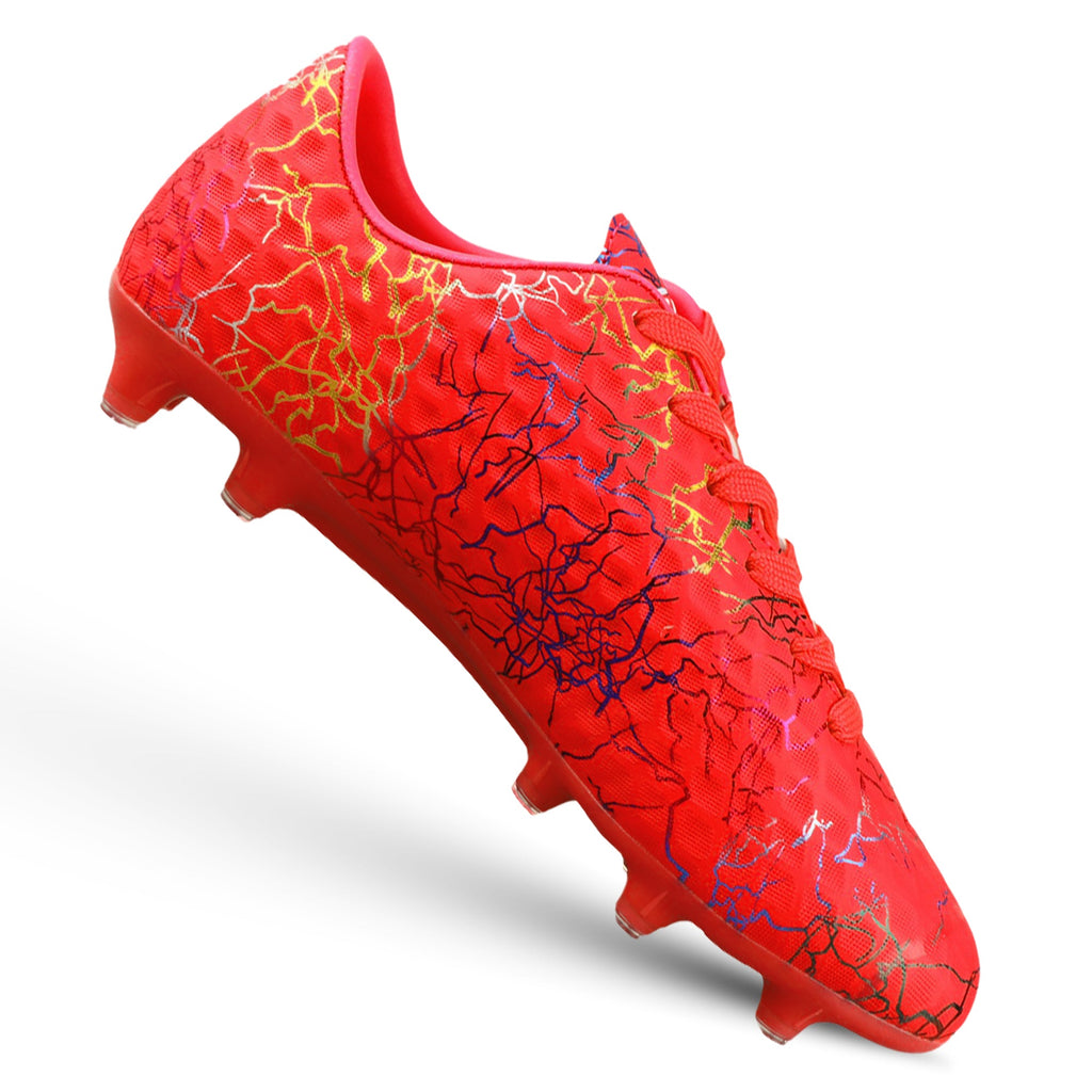 Vizari Zodiac JR Kids Firm Ground (FG) Soccer Cleats – Red, Youth Sizes 8C–6Y Under $30