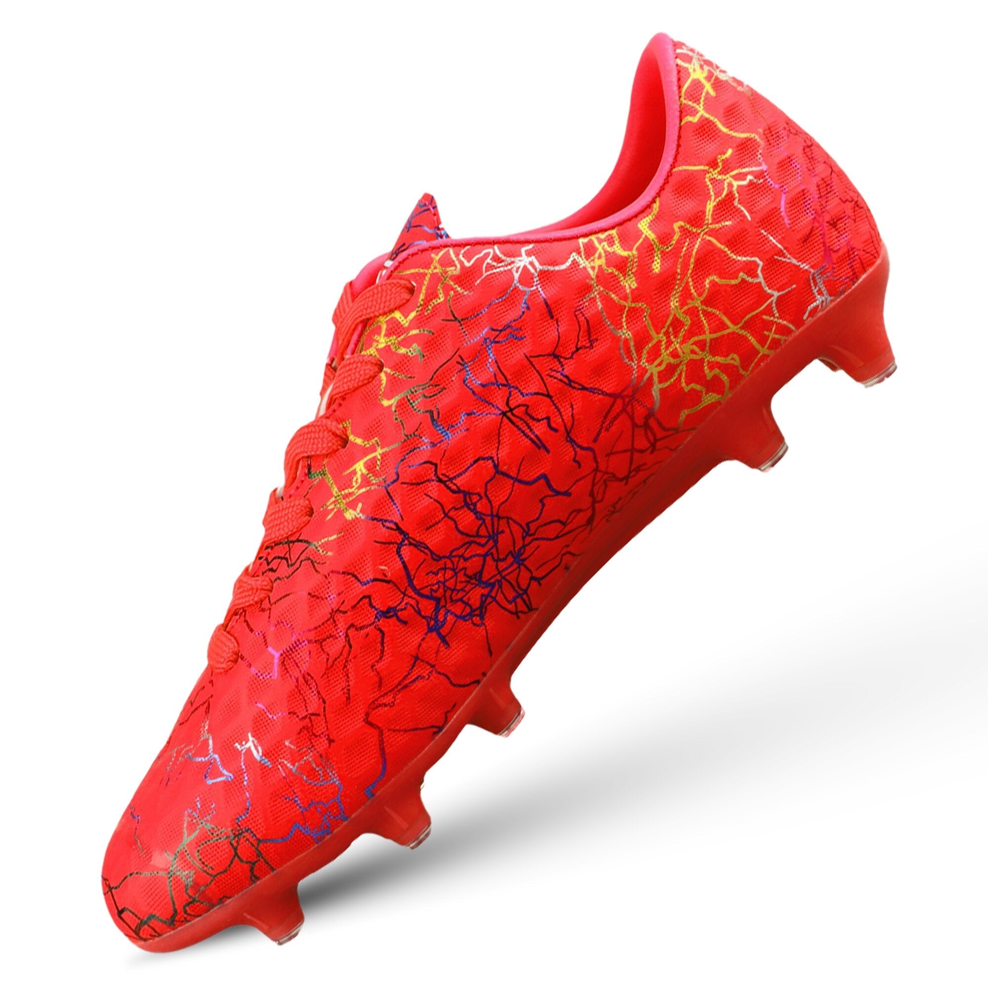 Vizari Zodiac JR Kids Firm Ground (FG) Soccer Cleats – Red, Youth Sizes 8C–6Y Under $30