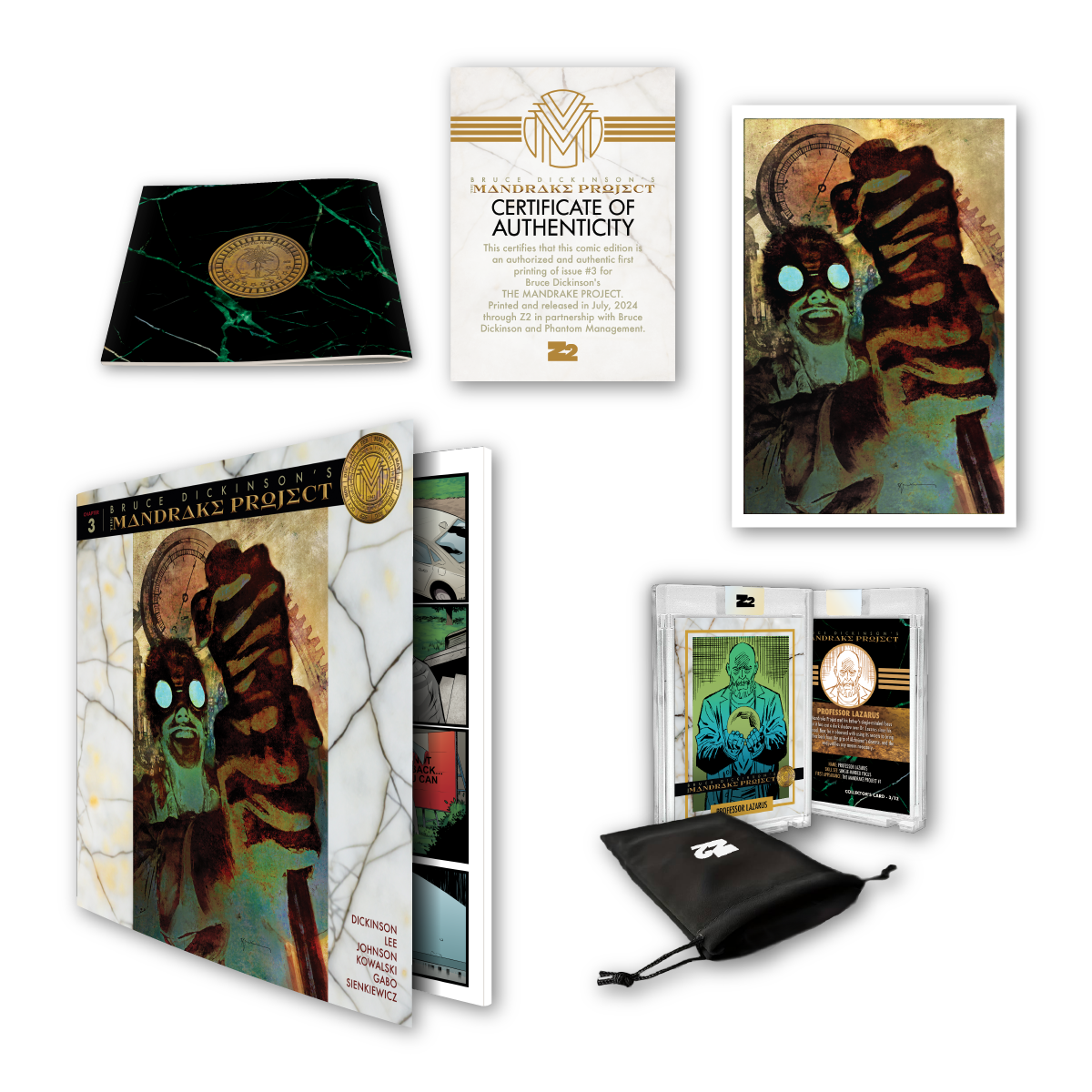 Bruce Dickinson's THE MANDRAKE PROJECT: Issue 3 - Deluxe Edition Z2 Comics