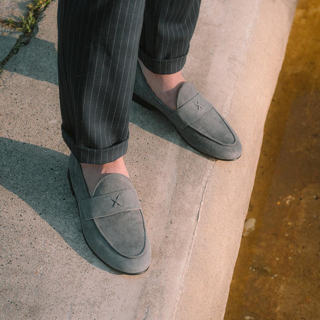 Men's Grigio Suede Centesimo Del Toro Shoes