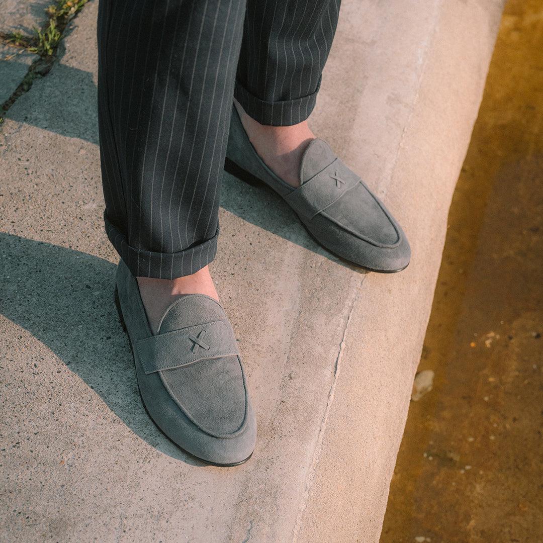 Men's Grigio Suede Centesimo Del Toro Shoes