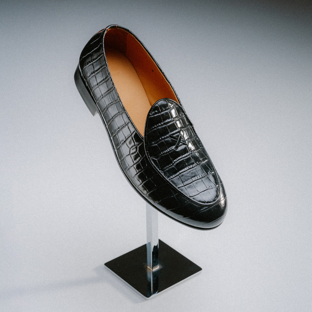 Men's Black Full Croc Milano Loafer Del Toro Shoes