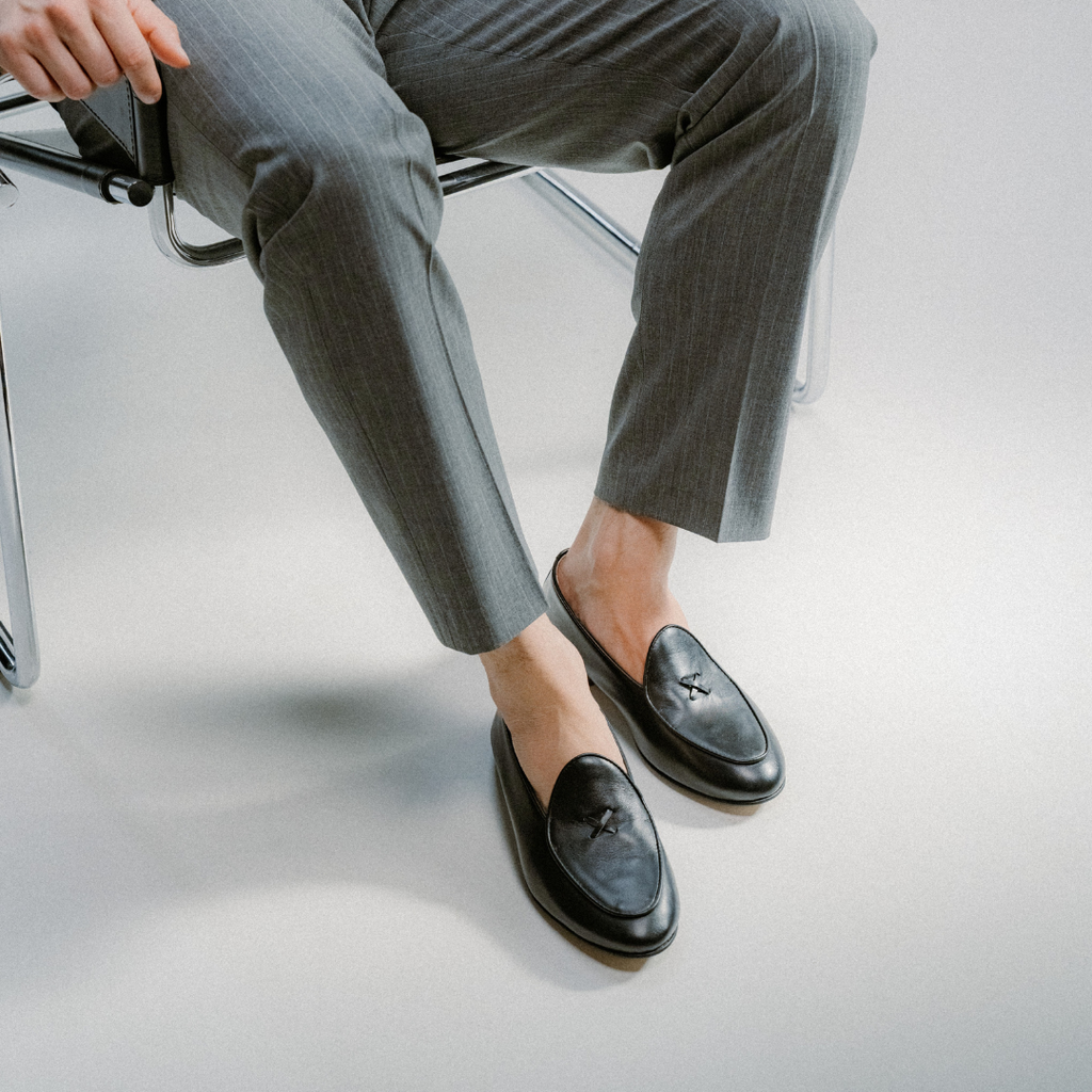 Men's Black Leather Milano Loafer Del Toro Shoes