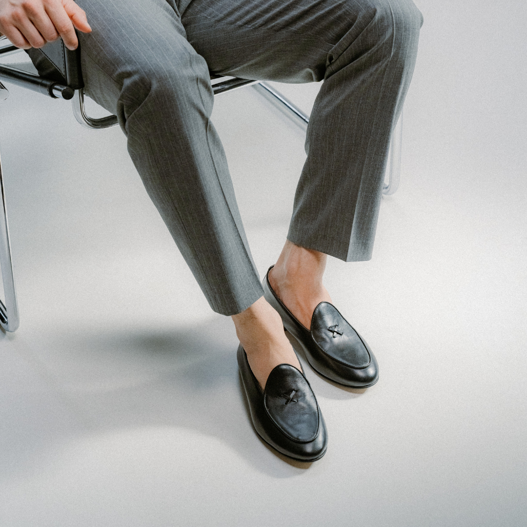 Men's Black Leather Milano Loafer Del Toro Shoes
