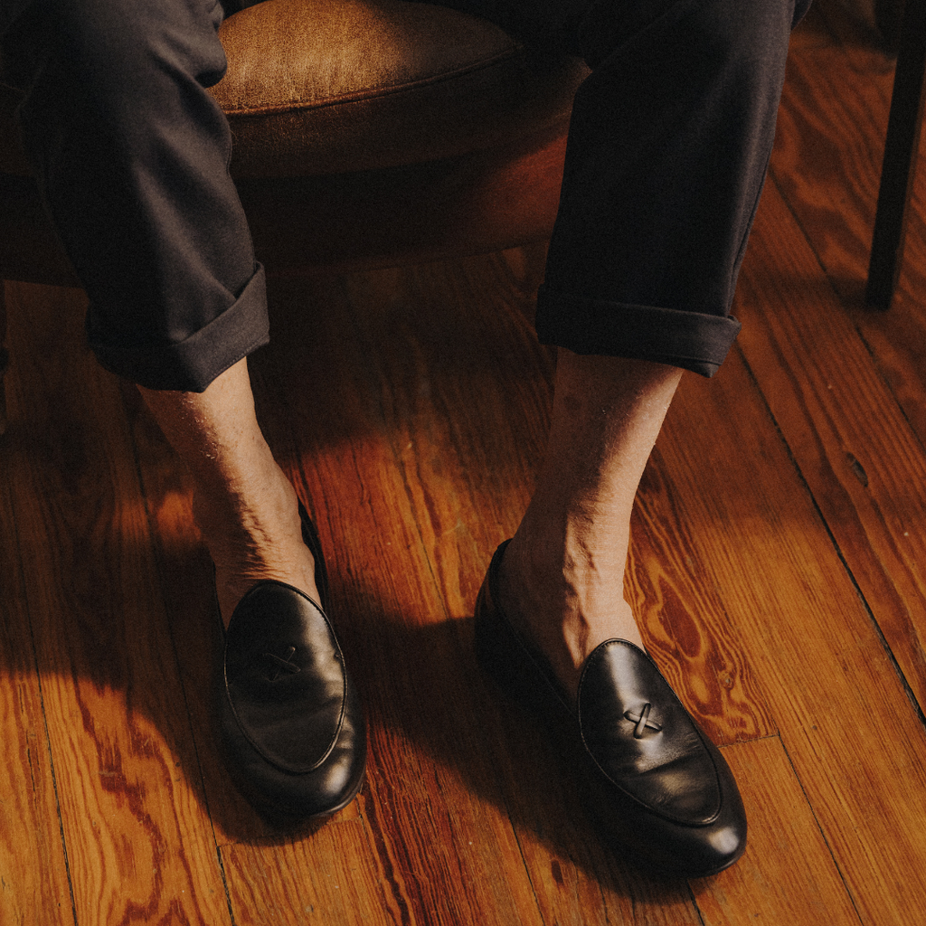 Men's Black Leather Milano Loafer Del Toro Shoes