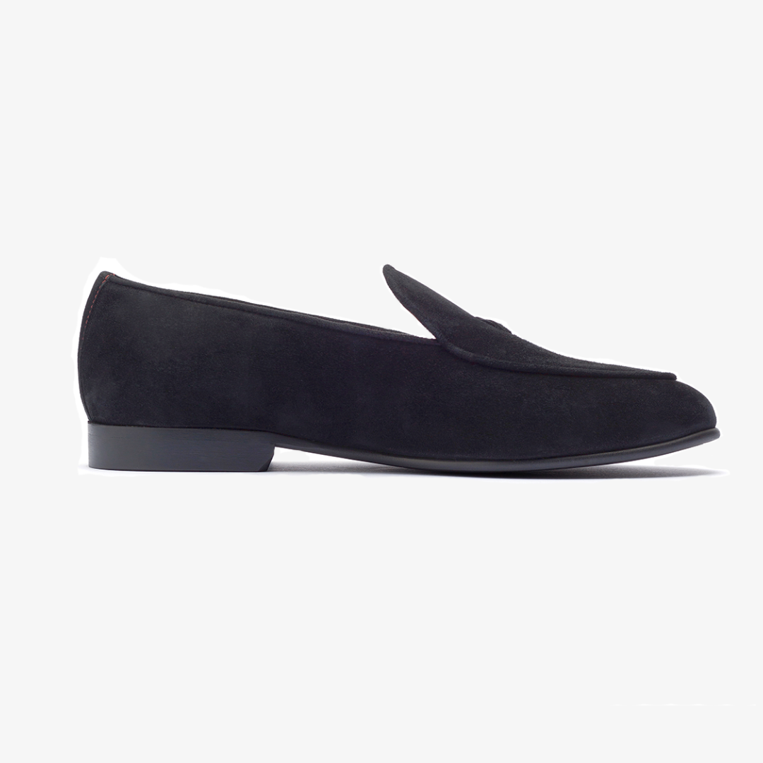 Men's Black Suede Milano Loafer Del Toro Shoes