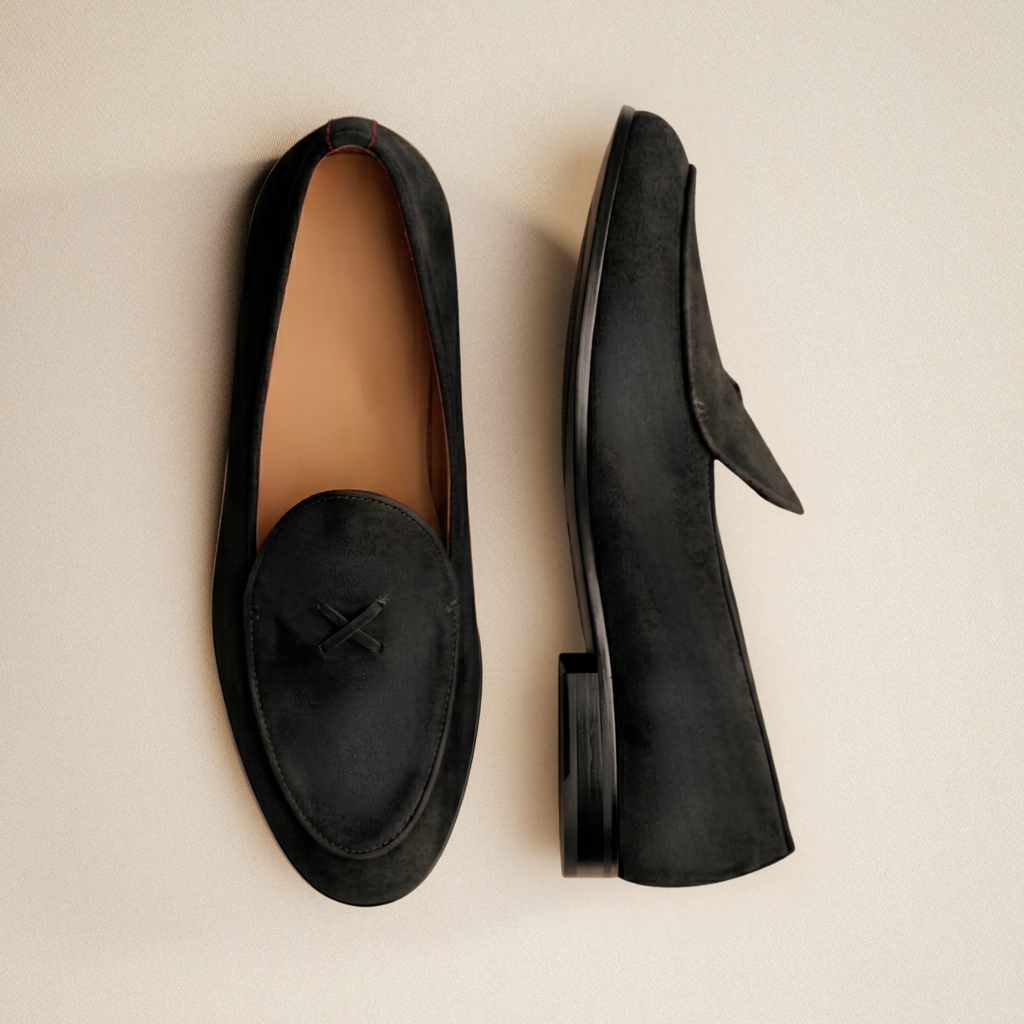 Men's Black Suede Milano Loafer Del Toro Shoes