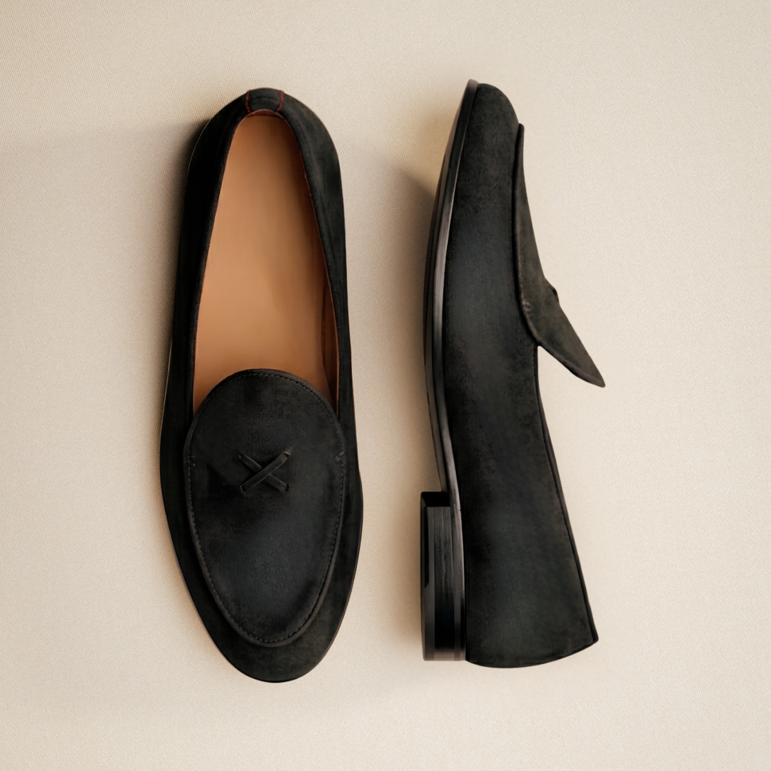 Men's Black Suede Milano Loafer Del Toro Shoes