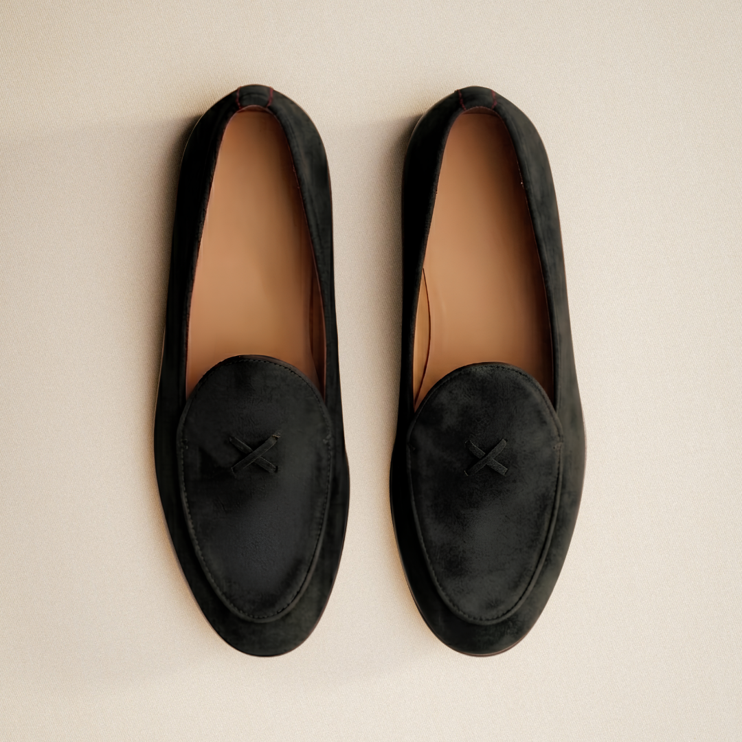 Men's Black Suede Milano Loafer Del Toro Shoes