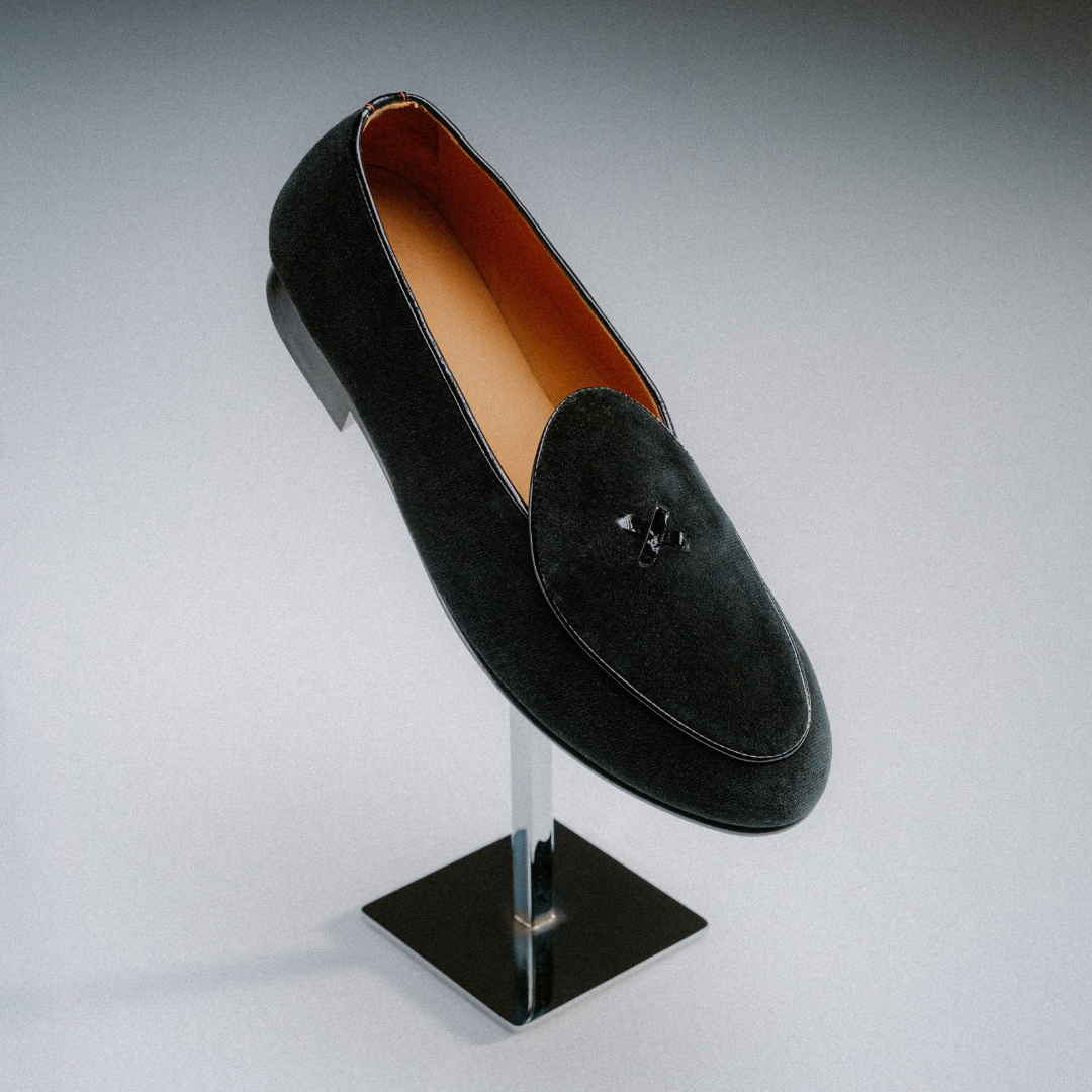 Men's Black Velvet Milano Loafer Del Toro Shoes
