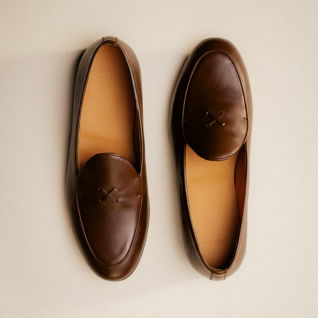 Men's Brown Leather Milano Loafer Del Toro Shoes