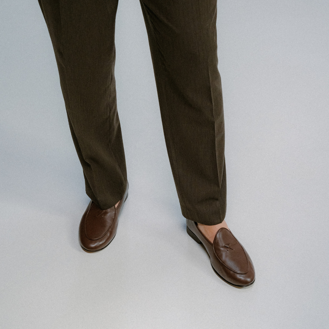 Men's Brown Leather Milano Loafer Del Toro Shoes