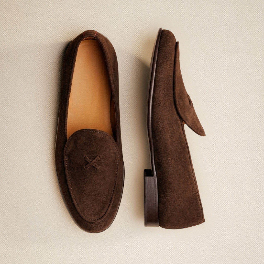 Men's Dark Brown Suede Milano Loafer Del Toro Shoes
