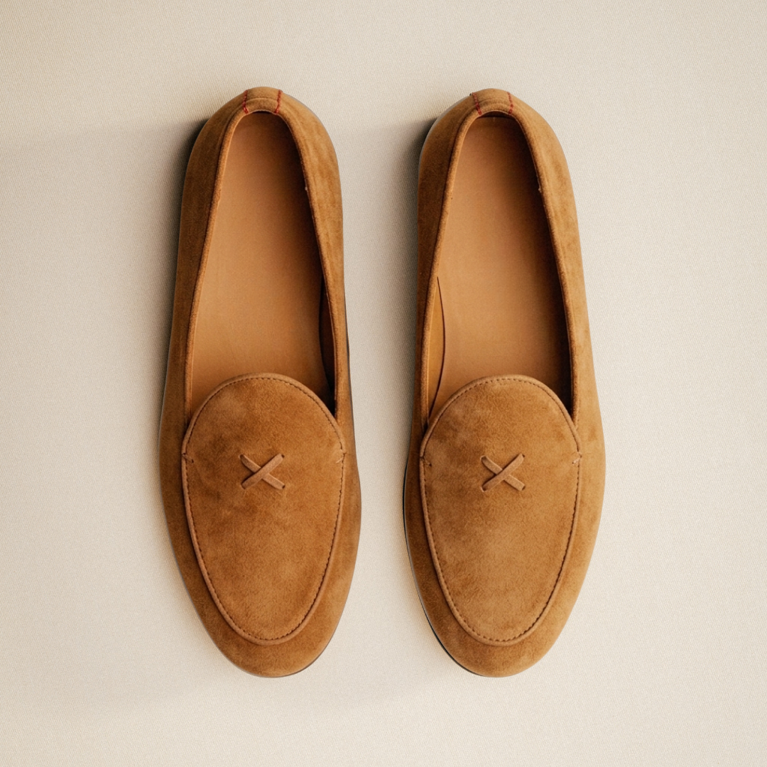 Men's Cognac Suede Milano Loafer Del Toro Shoes