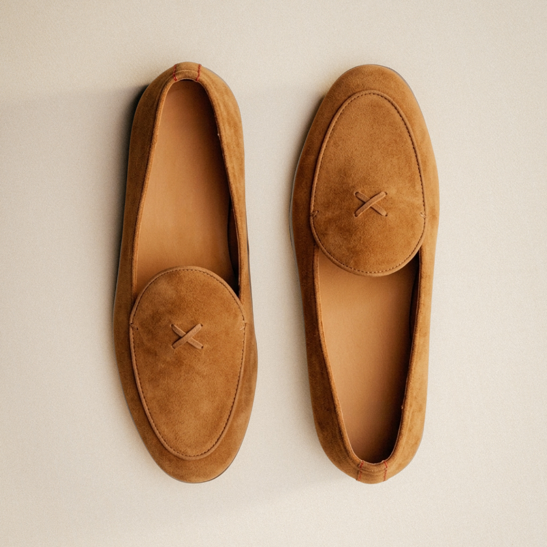 Men's Cognac Suede Milano Loafer Del Toro Shoes
