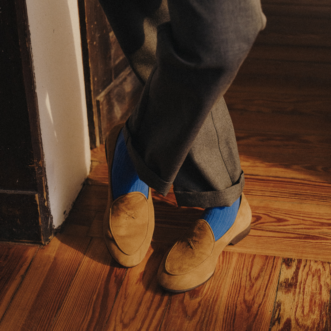 Men's Cognac Suede Milano Loafer Del Toro Shoes