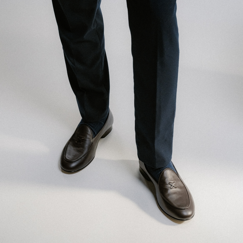 Men's Dark Brown Leather Milano Loafer Del Toro Shoes