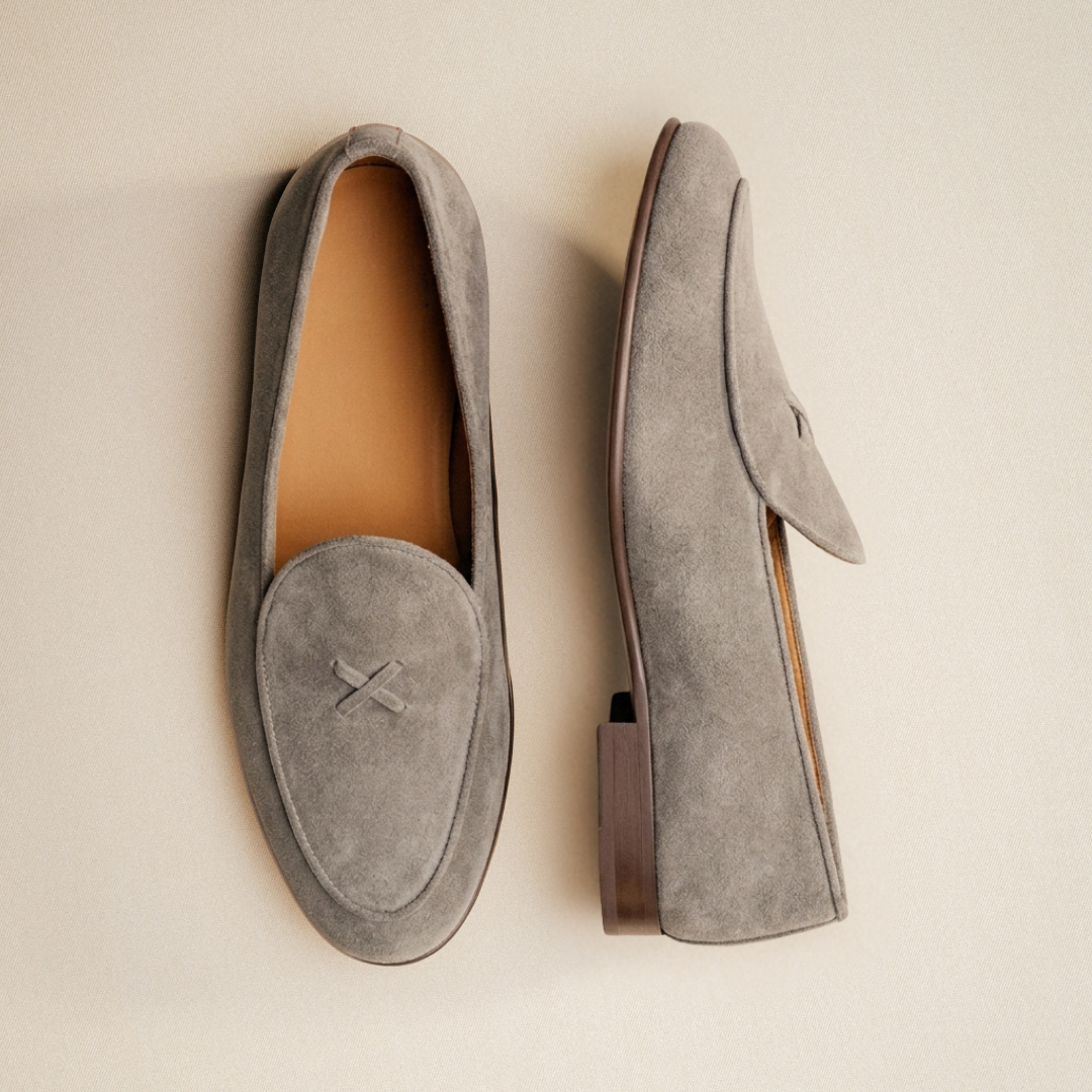 Men's Grigio Suede Milano Loafer Del Toro Shoes