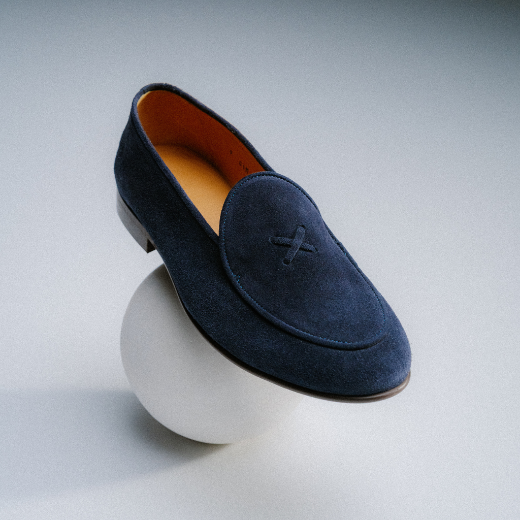 Men's Navy Suede Milano Loafer Del Toro Shoes