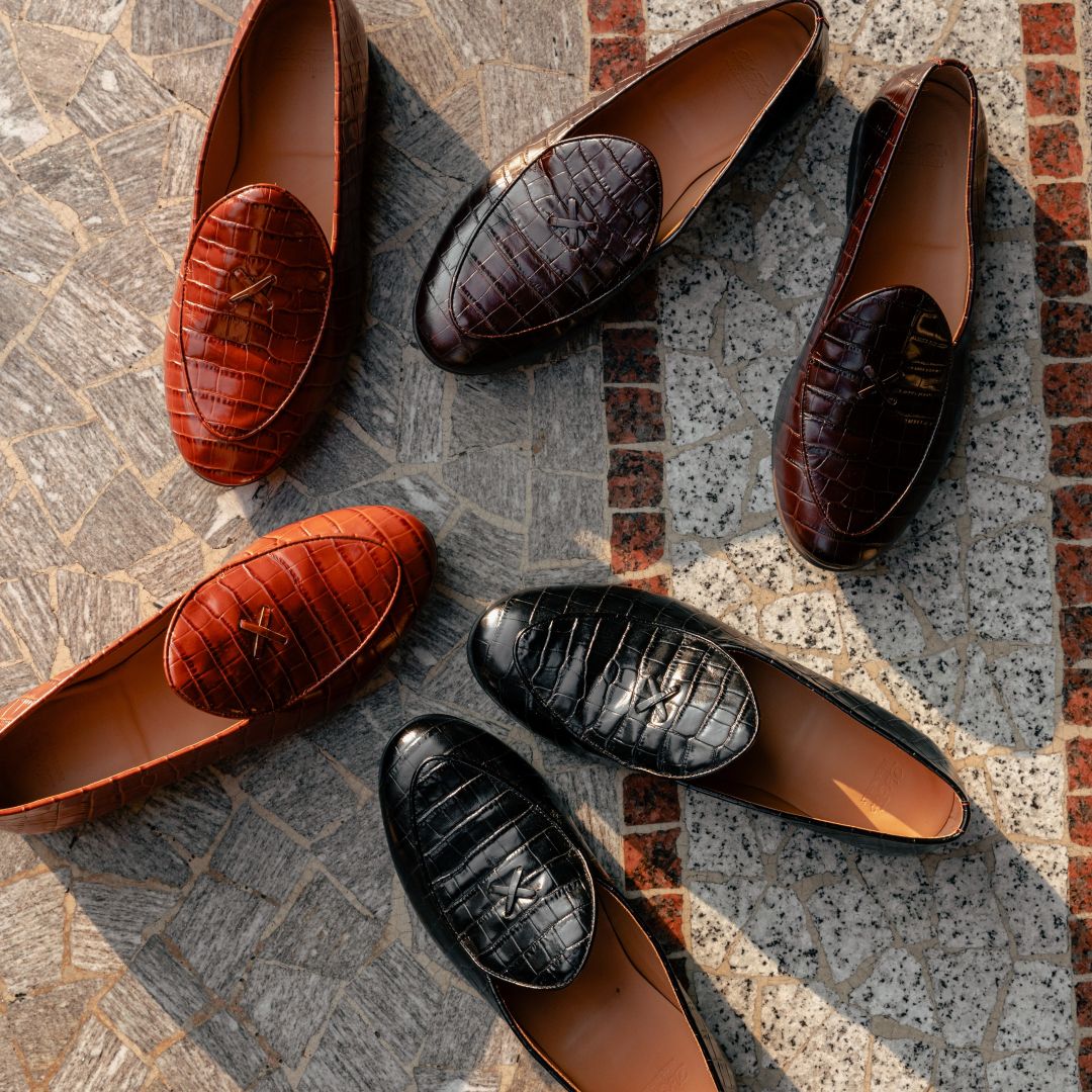 Men's Cognac Full Croc Milano Loafer Del Toro Shoes