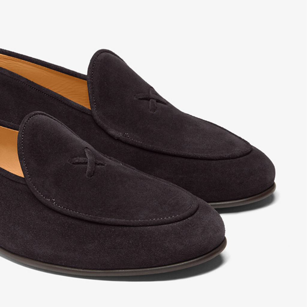 Men's Black Suede Milano Loafer Del Toro Shoes