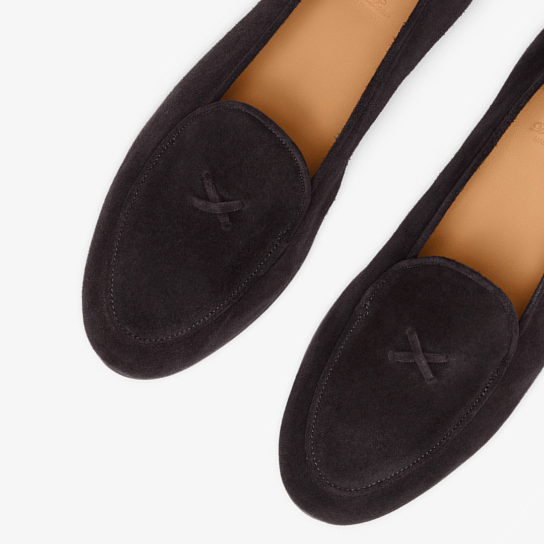 Men's Black Suede Milano Loafer Del Toro Shoes