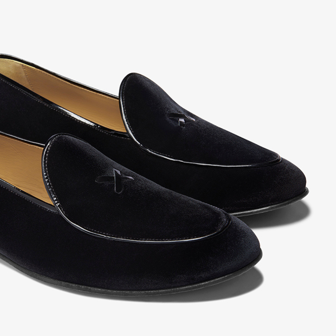 Men's Black Velvet Milano Loafer Del Toro Shoes
