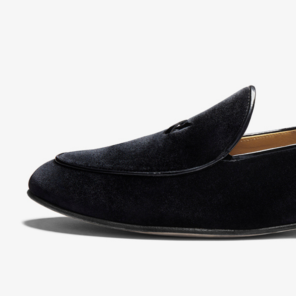 Men's Black Velvet Milano Loafer Del Toro Shoes