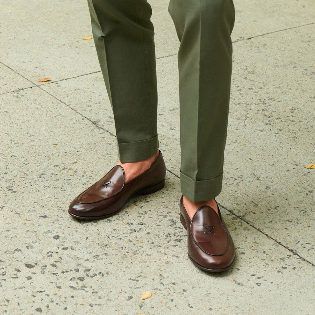 Men's Brown Leather Milano Loafer Del Toro Shoes
