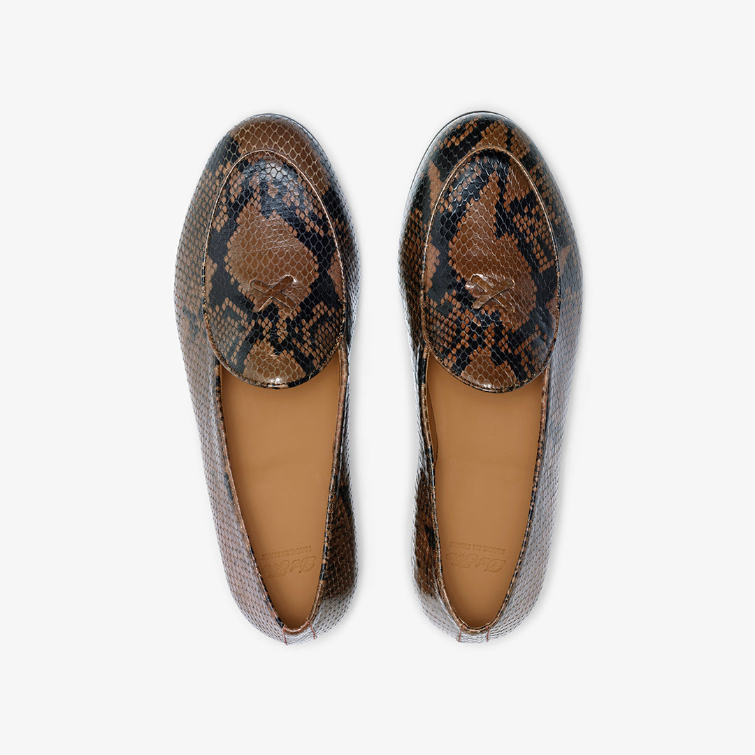 Men's Brown Snakeskin Milano Loafer Del Toro Shoes