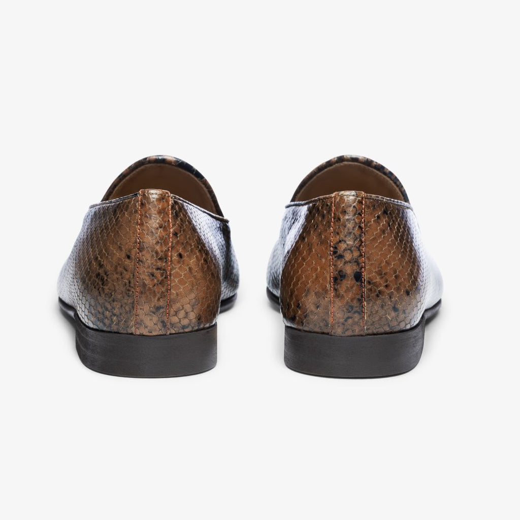 Men's Brown Snakeskin Milano Loafer Del Toro Shoes