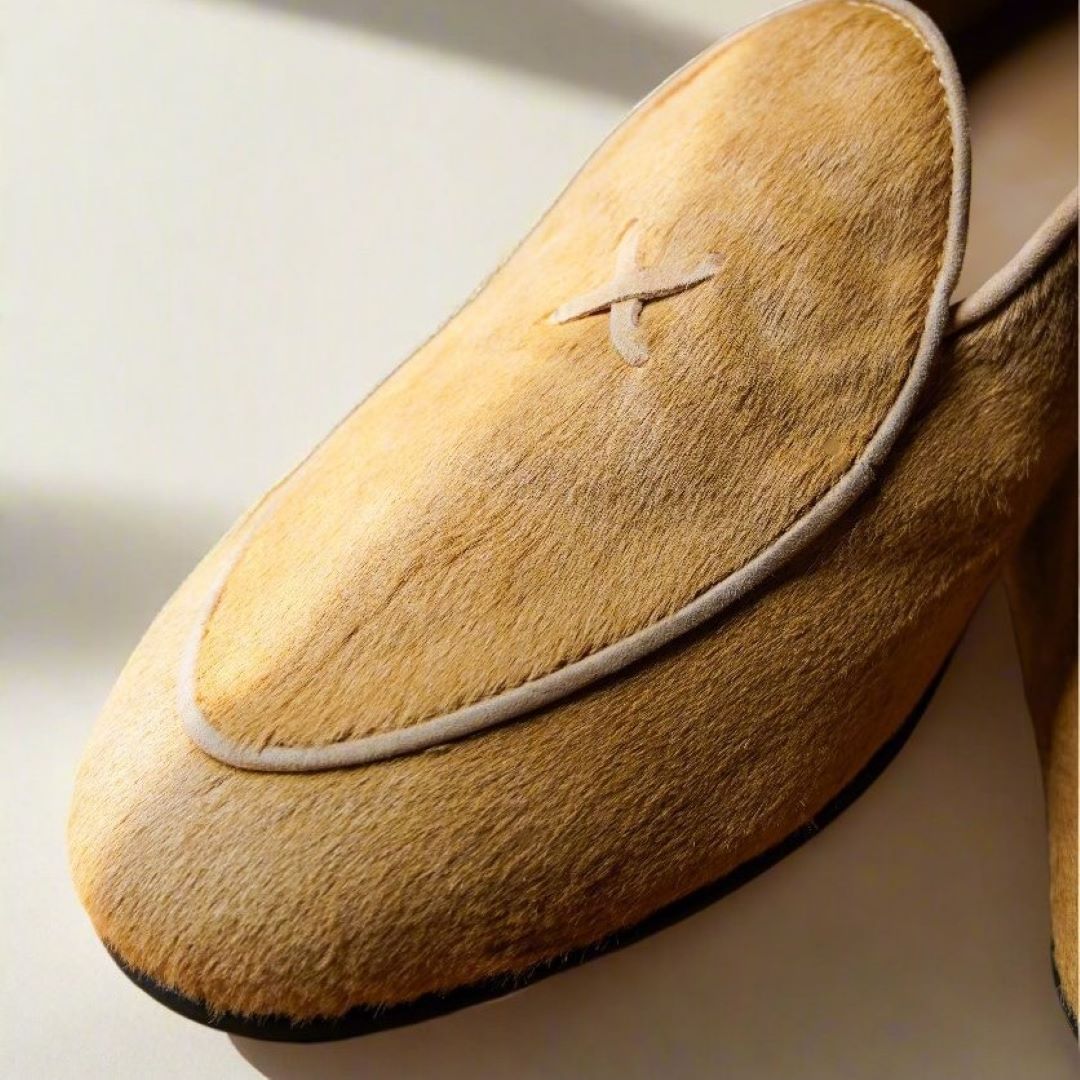 Men's Camel Pony Hair Milano Loafer Del Toro Shoes